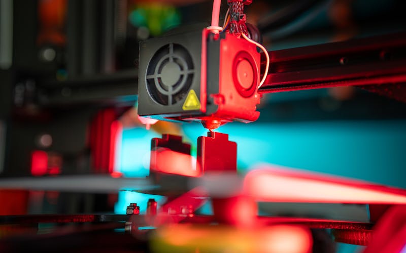 3D printer producing a prototype