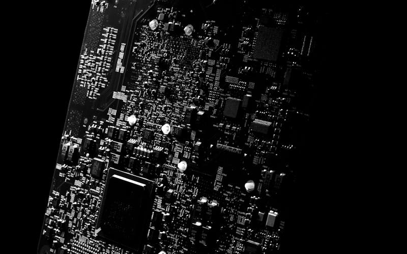 PCB assembly on a manufacturing production line
